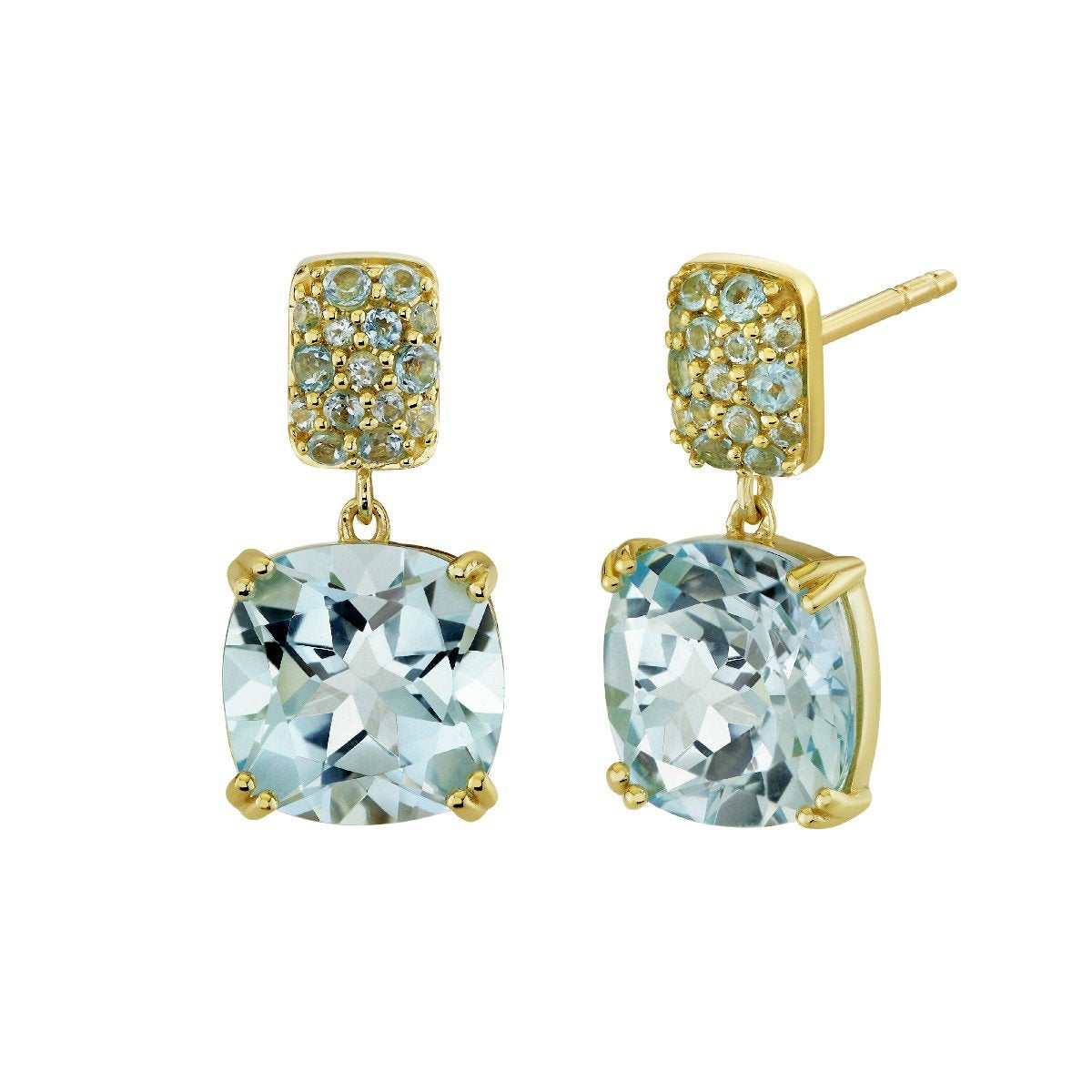 Blue Topaz Drop Earrings