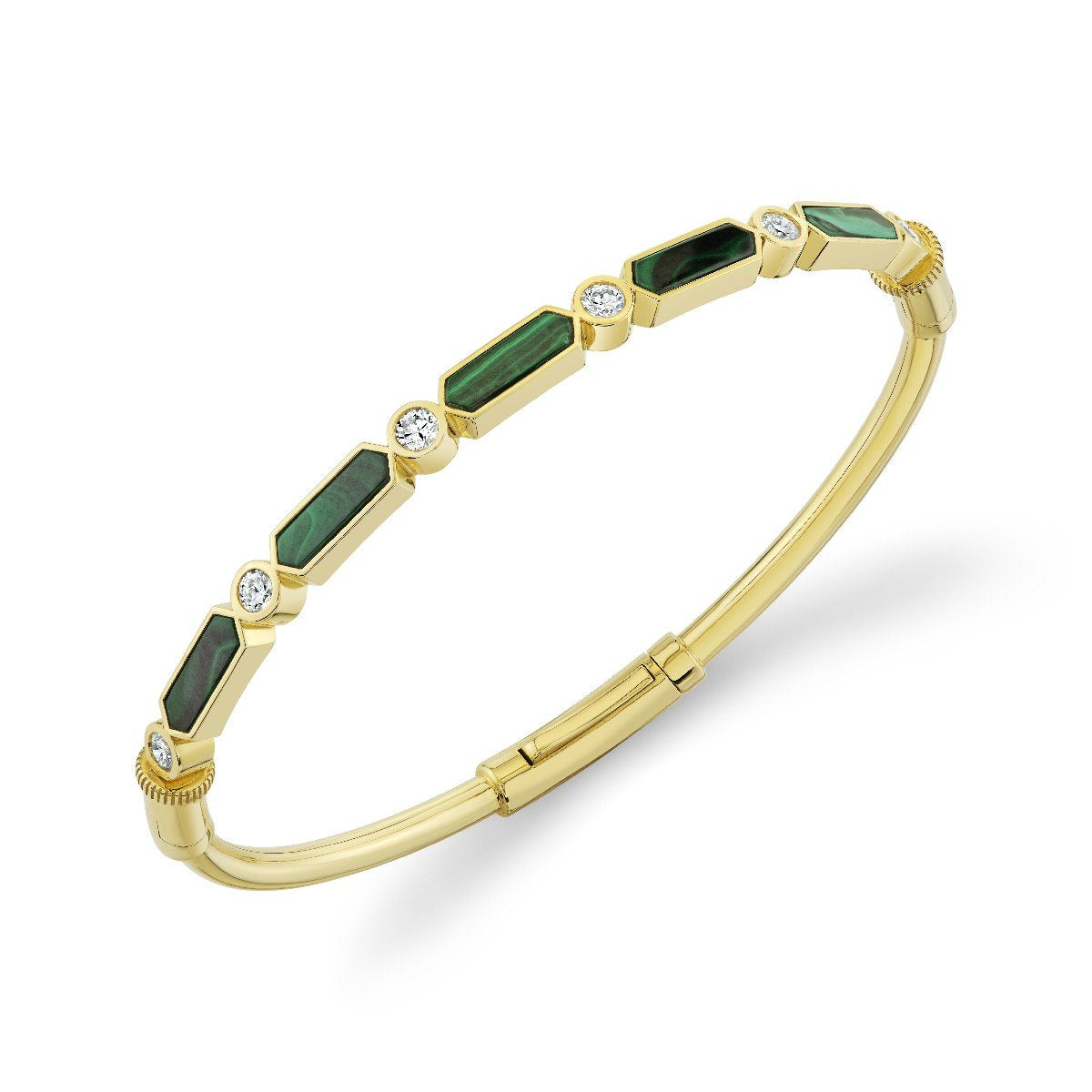 Malachite And Diamond Bracelet