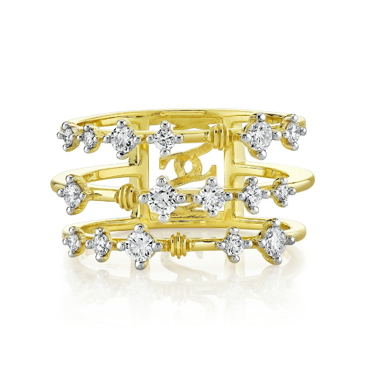 Diamond Confetti Triple Row Band