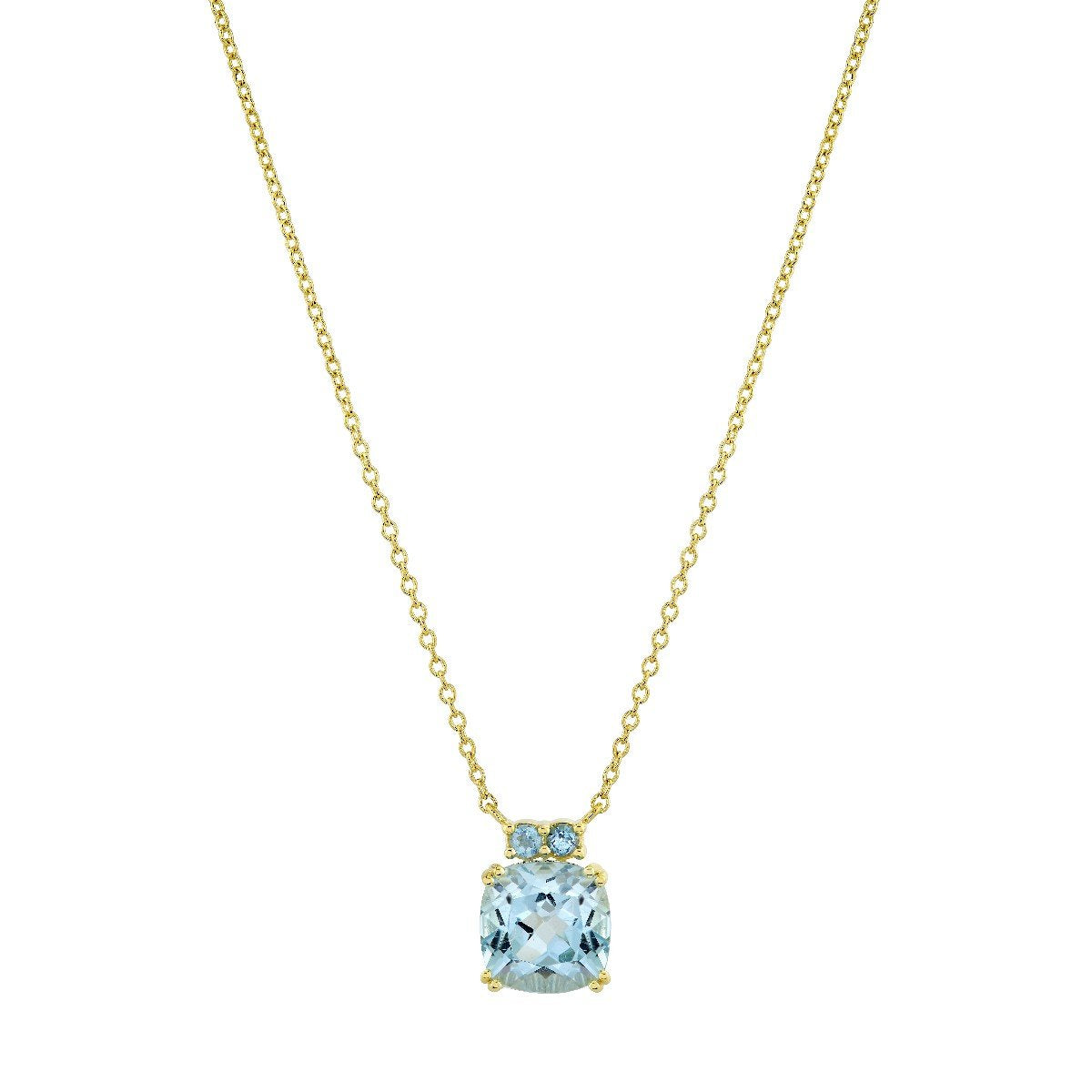 Sky Blue Topaz Cushion Pendant