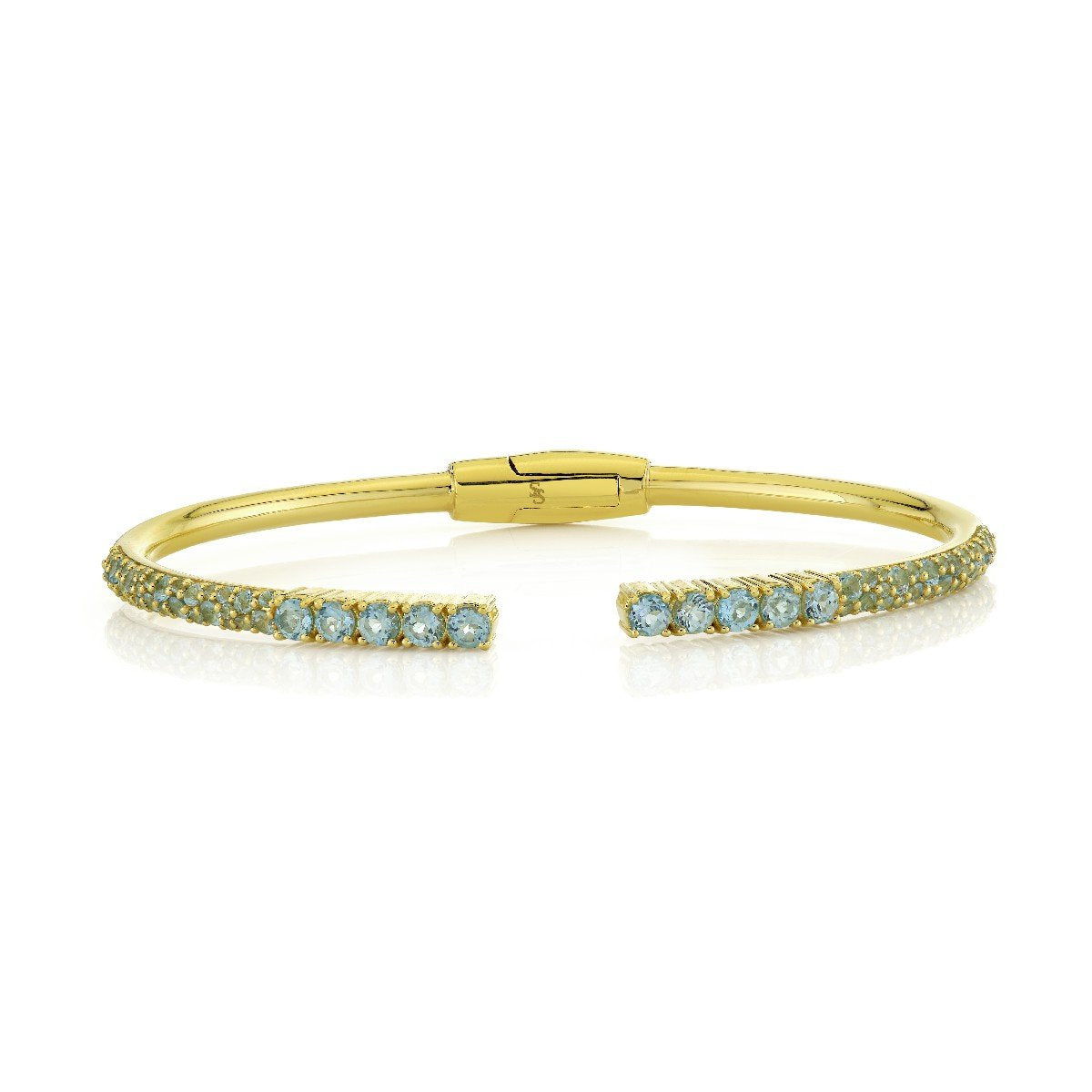Swiss Blue Topaz Open Stretch Bracelet