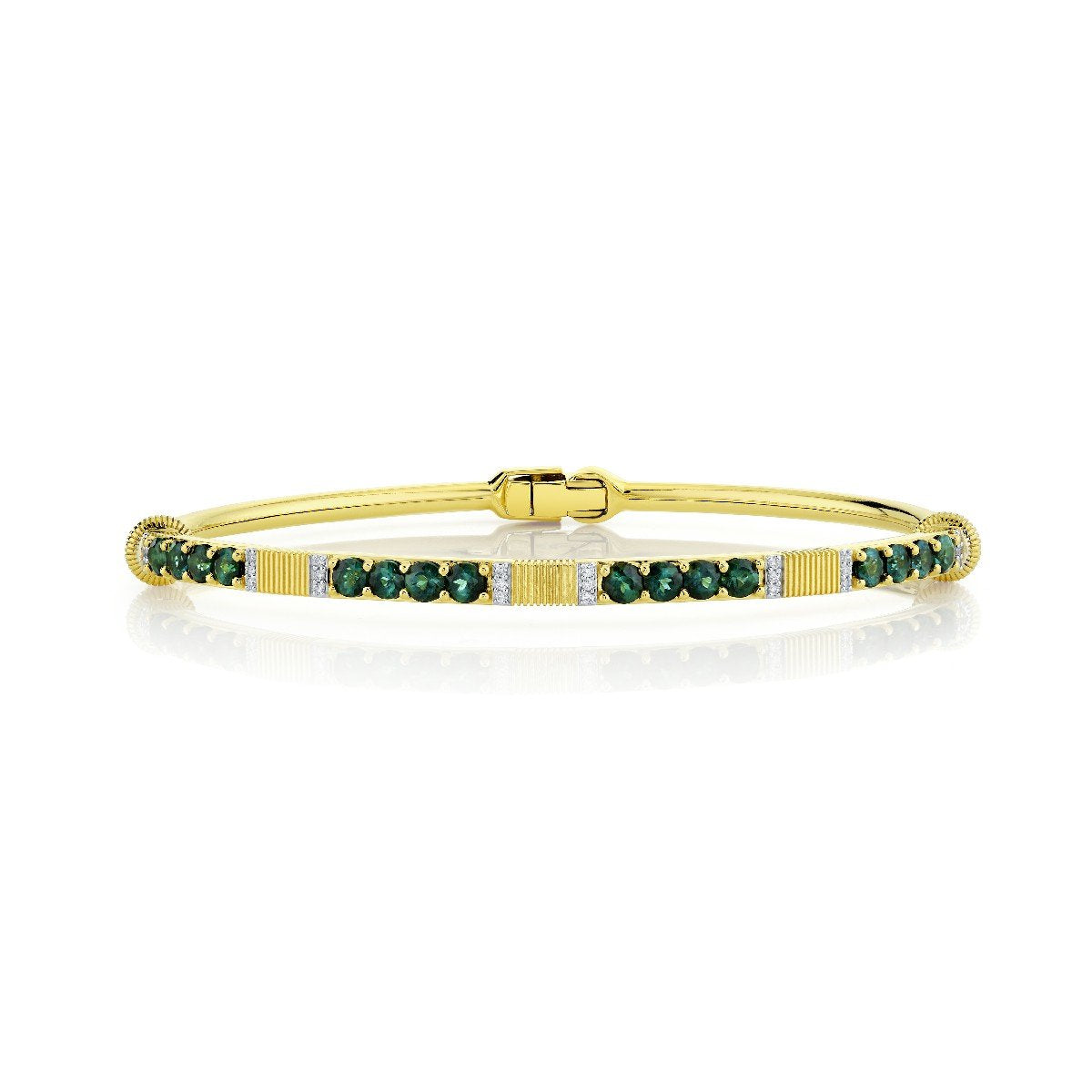 Blue Tourmaline And Diamond Bracelet