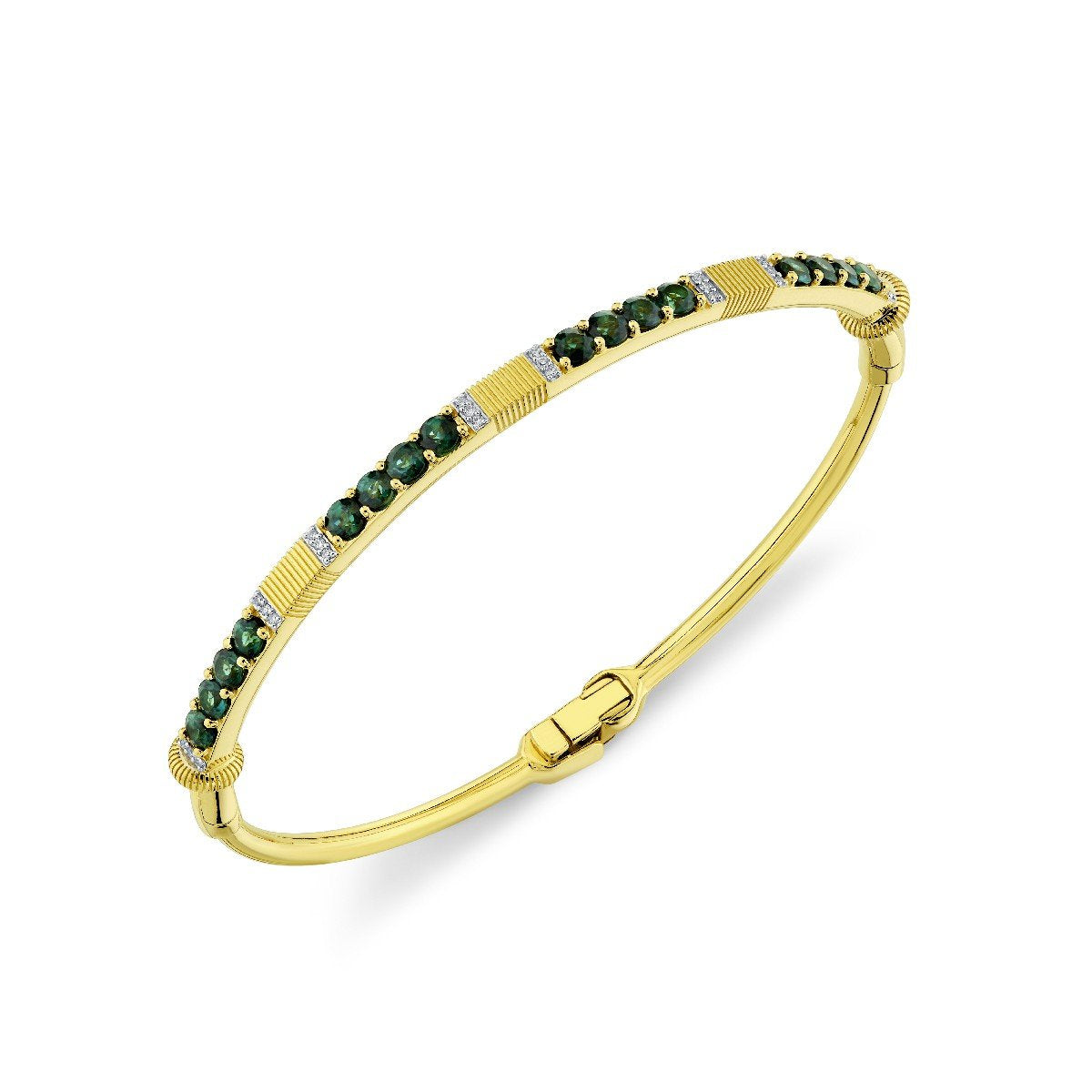 Blue Tourmaline And Diamond Bracelet