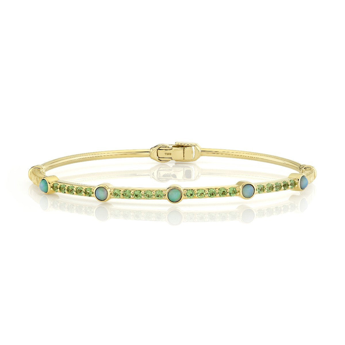 Opal And Tsavorite Bracelet