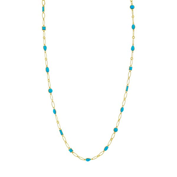 Turquoise Mix Shape Lacey Chain